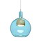 Besa Lighting Benji Cord Pendant, Blue/Natural, Satin Nickel Finish, 1x9W LED 1JT-BENJIBLNA-LED-SN - alternate 1